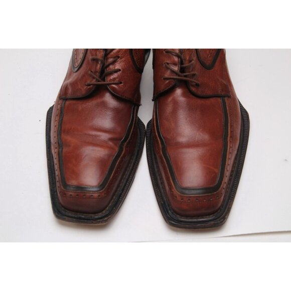 Mezlan Dress Shoes Oxfords Brown Leather Mens Lace Up 10 m - Picture 3 of 16